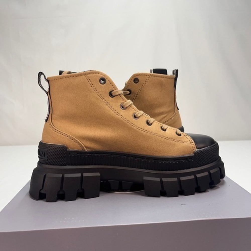 Palladium Revolt Hi TX Olive Women's Platform Lug Sole Ankle Boots - Picture 7 of 10